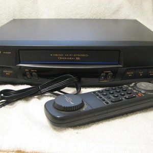 PANASONIC VHS PLAYER RECORDER w/ SHUTTLE REMOTE